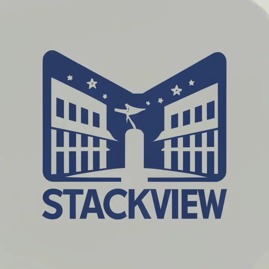 logo, stackview, with the text "stackview", typography, be used in Travel industry