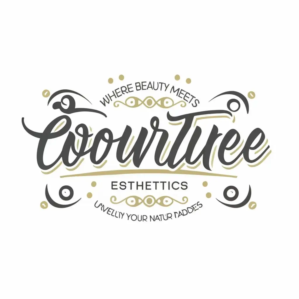 logo, Where beauty meets expertise. Enhancing beauty, one face at a time, unveiling your natural radiance.
, with the text "Courture Esthetics", typography, be used in Beauty Spa industry
