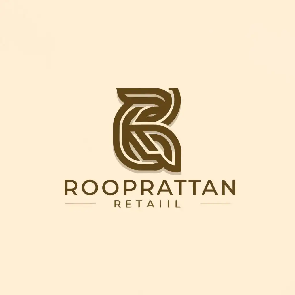 a logo design,with the text "Rooprattan", main symbol:RRE,Moderate,be used in Retail industry,clear background