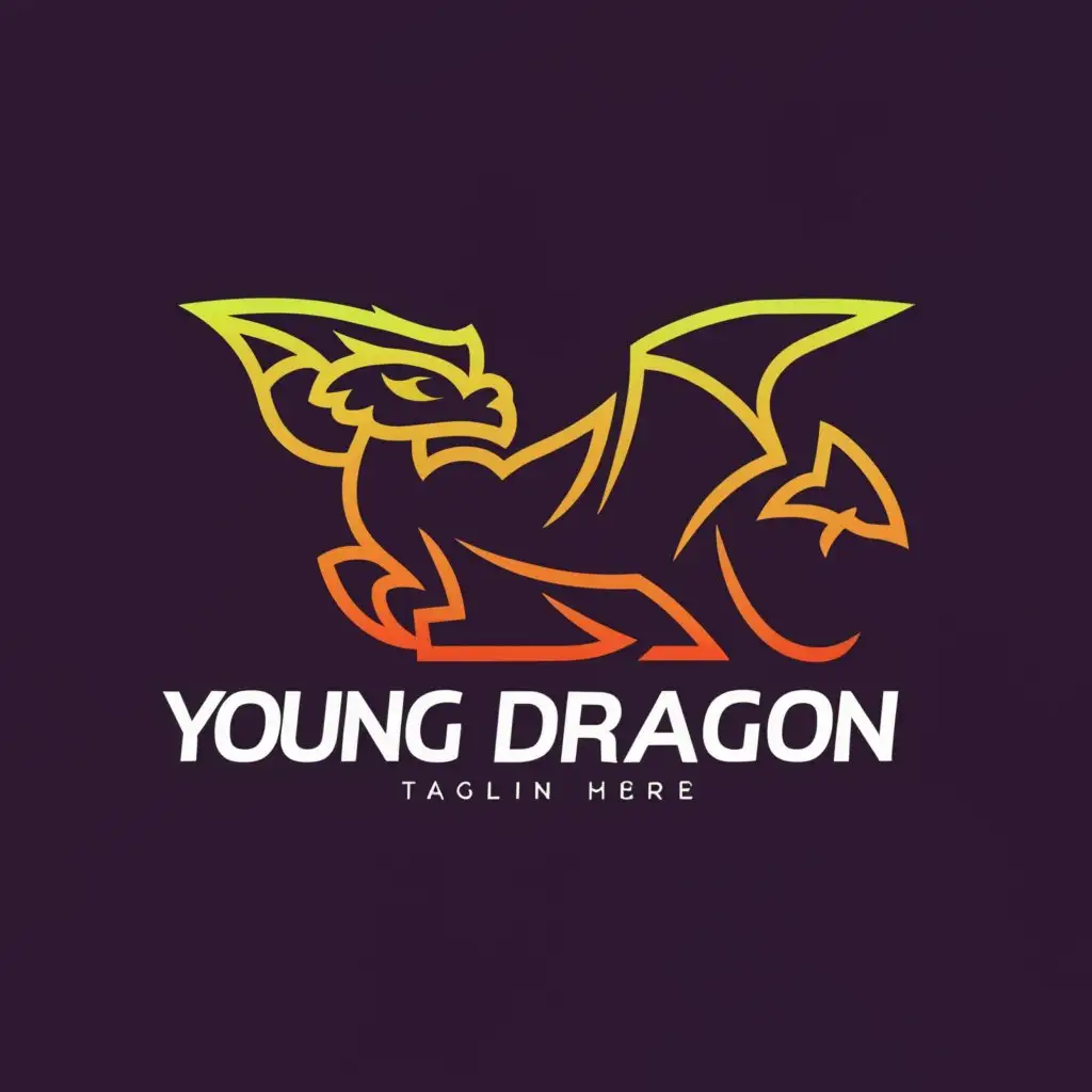a logo design,with the text "Young Dragon", main symbol:Dragon,Moderate,clear background