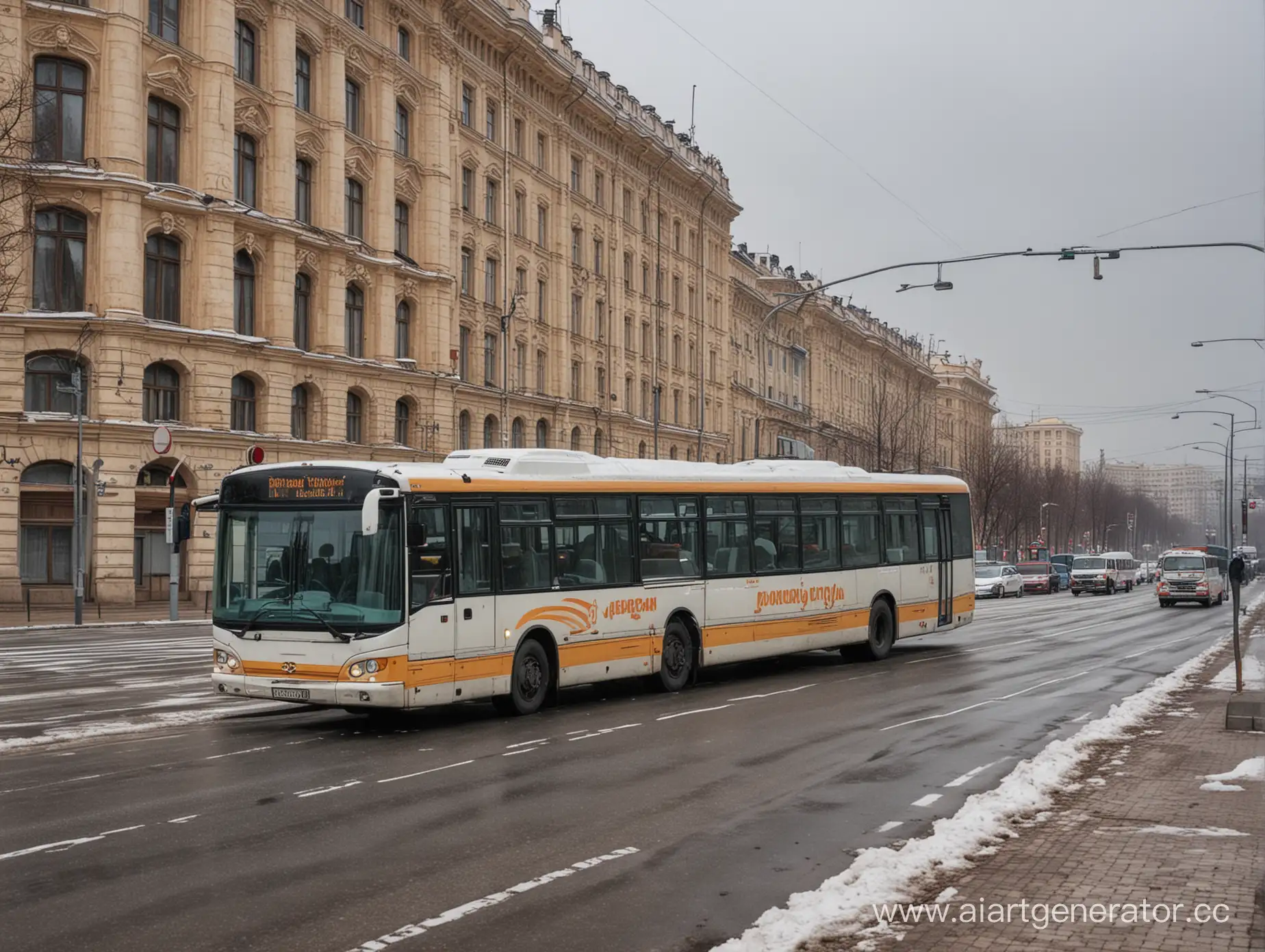 Автобус в российском городе