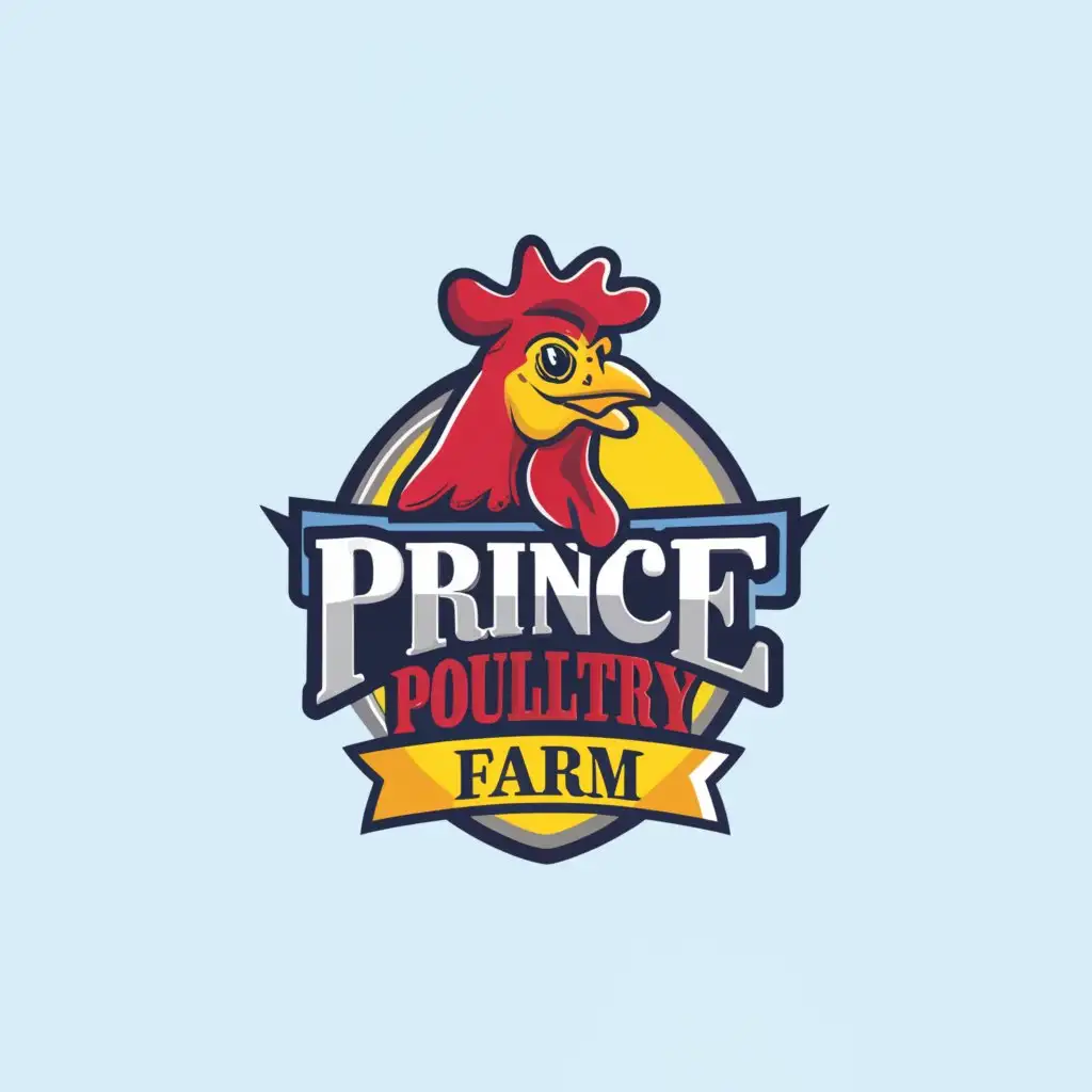 a logo design,with the text "Prince Poultry Farm (PPF)", main symbol:Hen with chicken,Moderate,clear background