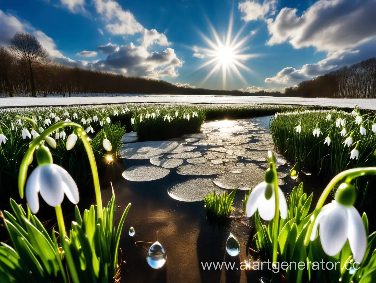 Serene-Spring-Landscape-with-Snowdrops-and-Reflective-Waters