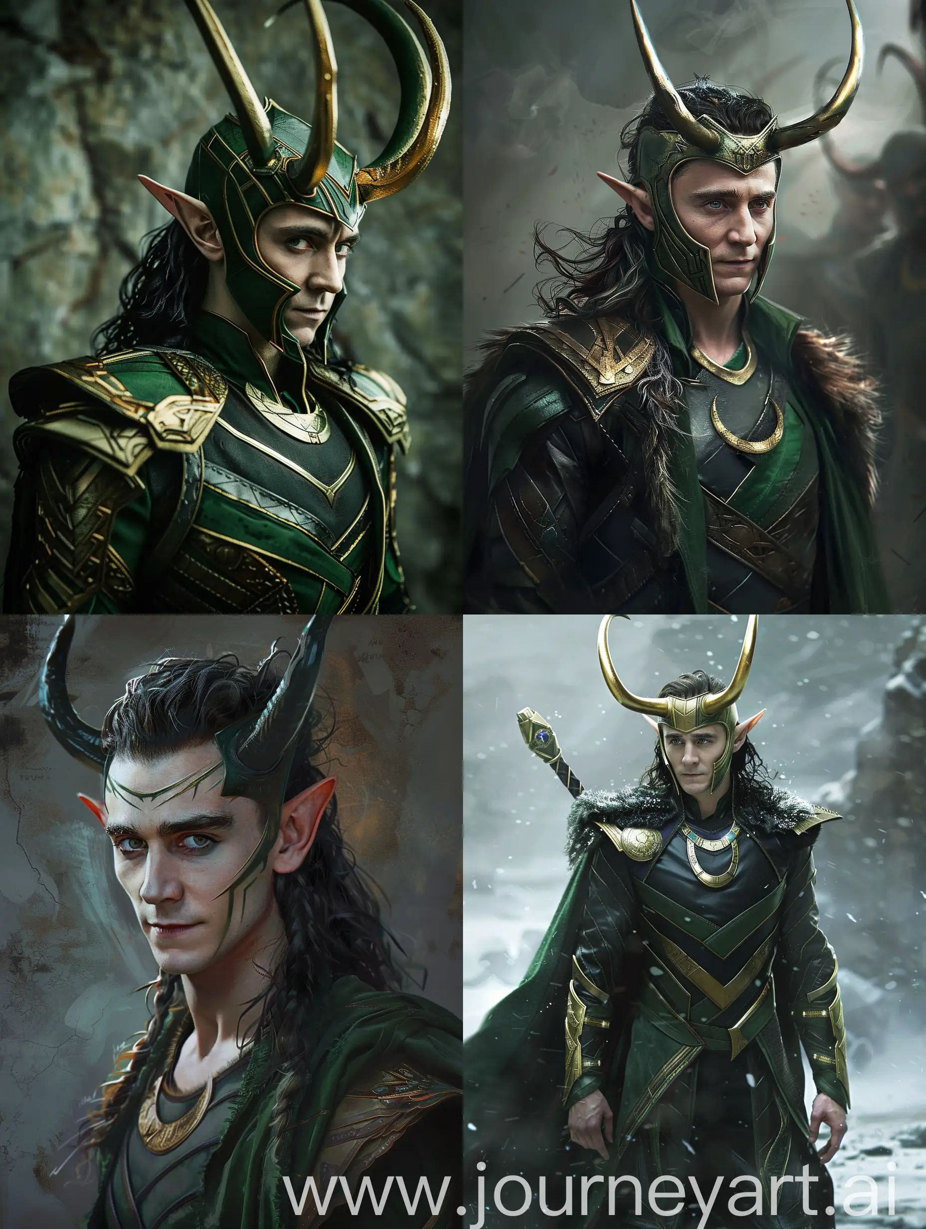 Loki as a dark elf realistic