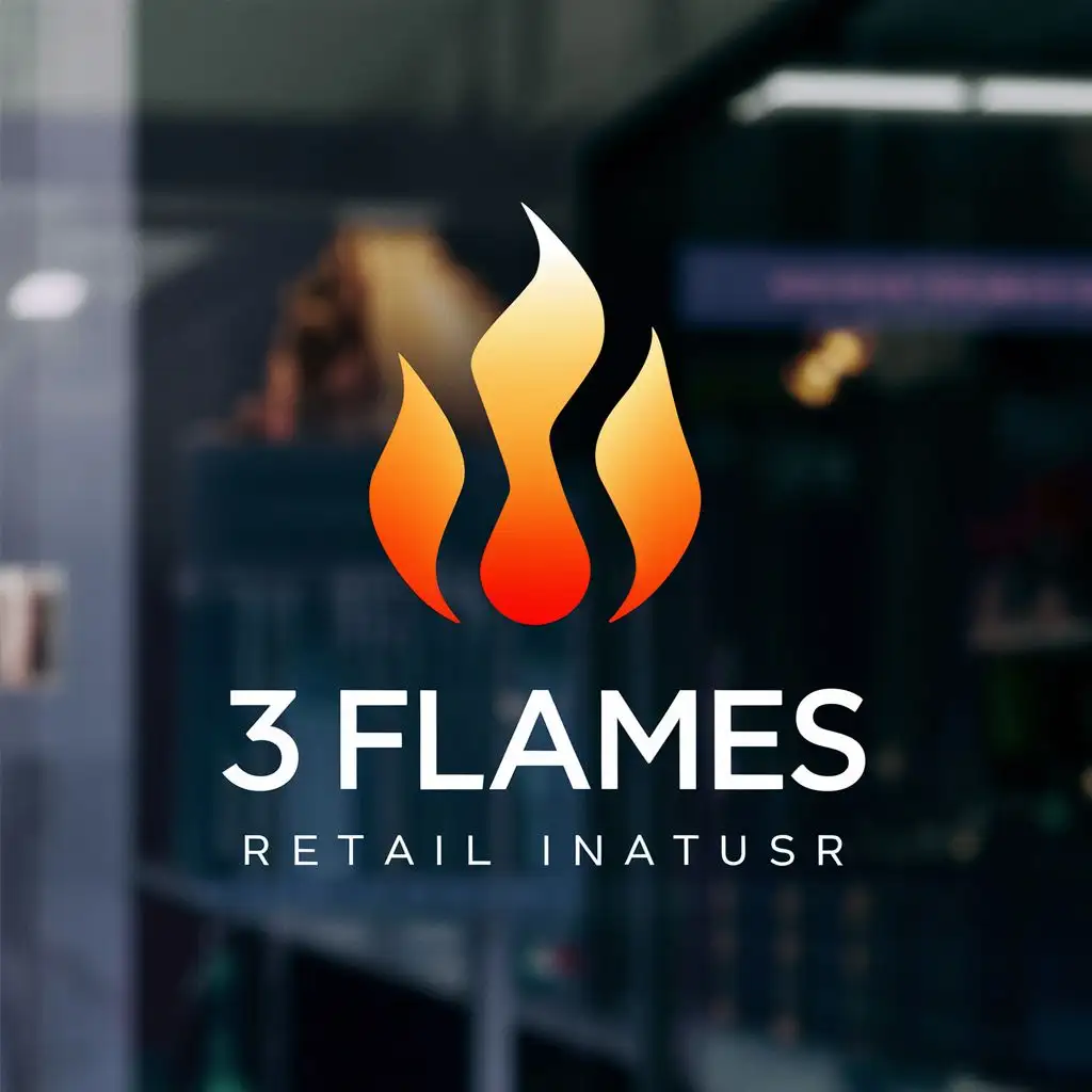 LOGO-Design-For-3-Flames-Fiery-Logo-with-Triplet-Flames-and-Bold-Typography-for-Retail-Branding