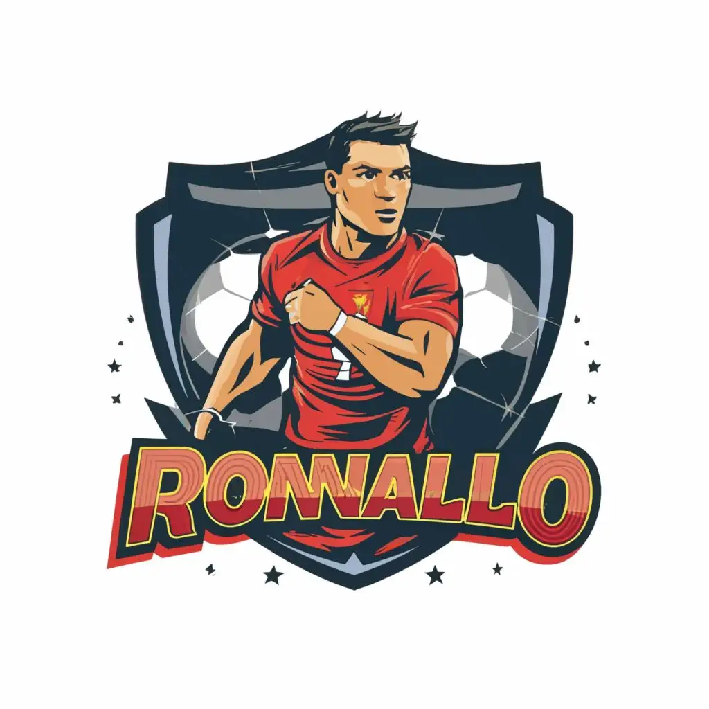 logo, football, with the text "Ronaldo", typography, be used in Sports Fitness industry
