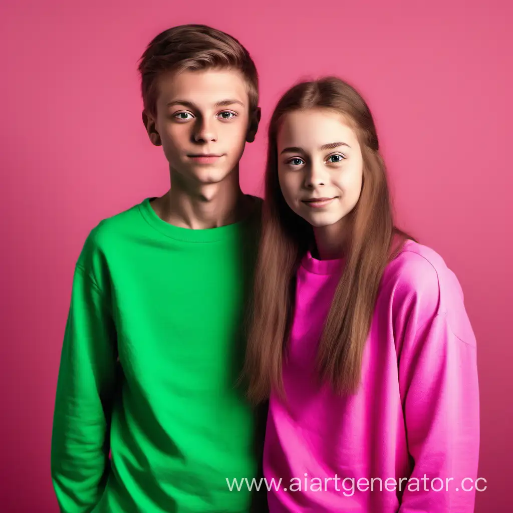 Modestly-Dressed-Girl-and-Boy-on-Bright-Pink-Background