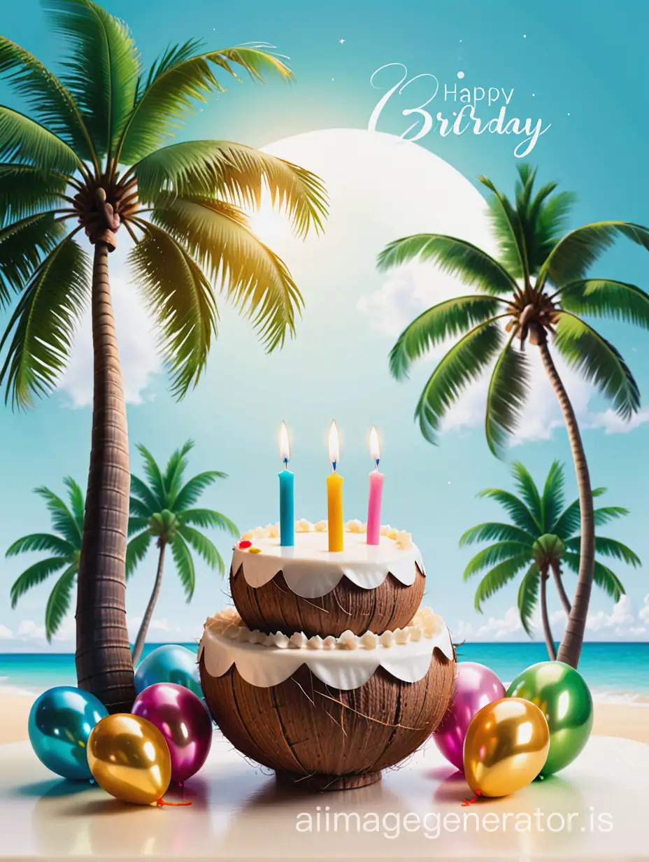 COCONUT TREES BIRTHDAY DESIGN