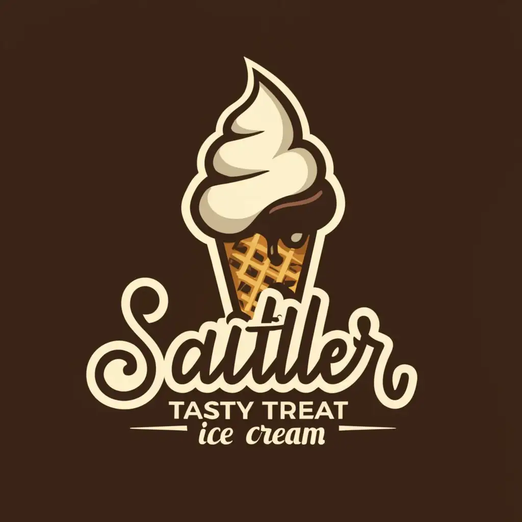 LOGO-Design-For-Sattler-Tasty-Treat-Ice-Cream-Delicious-Delights-in-a-Sweet-Cone