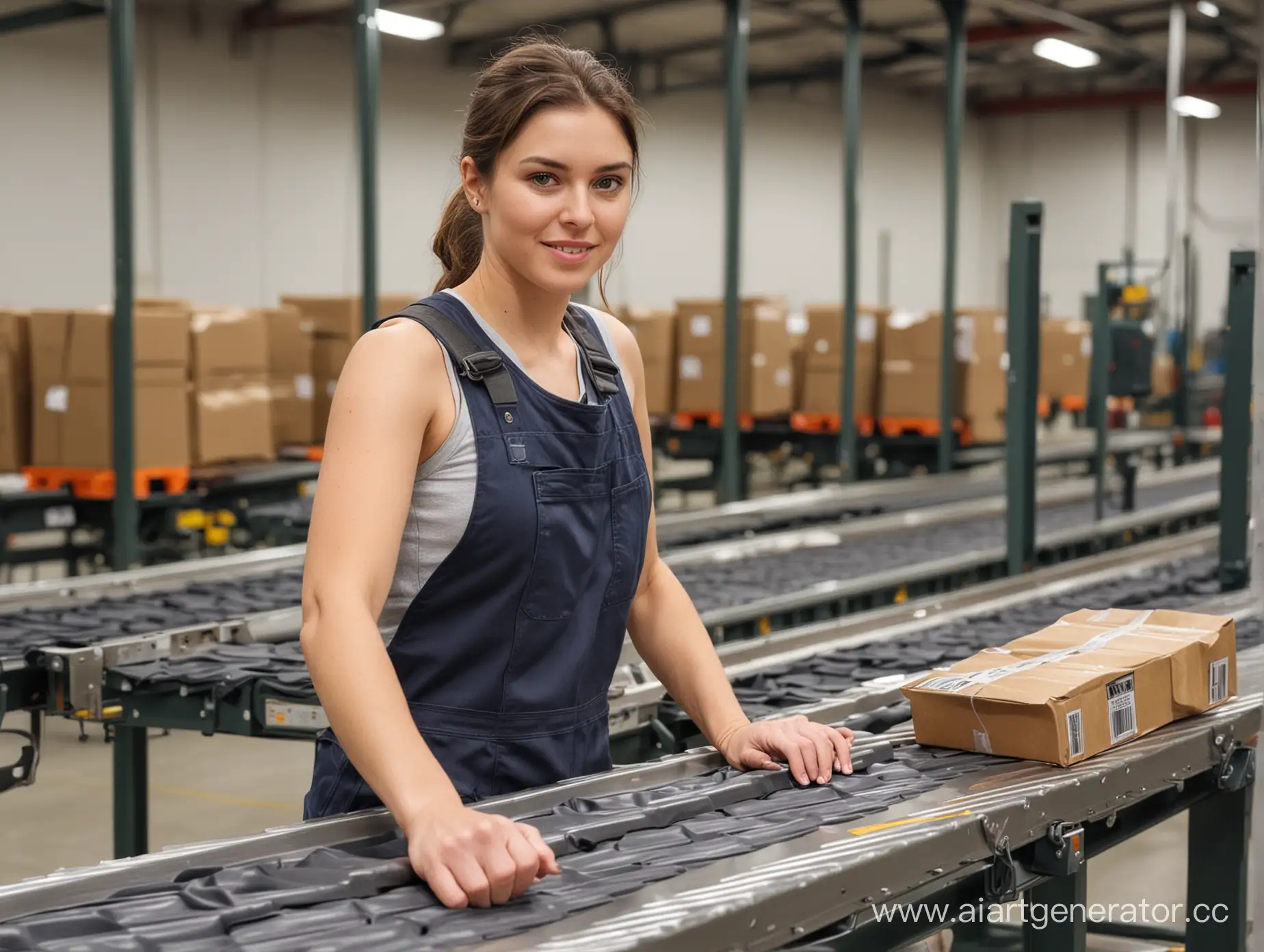 Efficient-Woman-Packer-at-Conveyor-Belt-in-Correct-Workwear