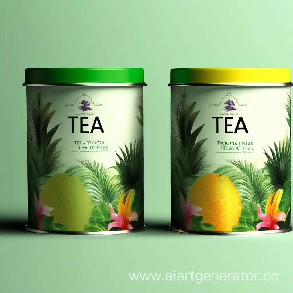 interesting of tropical tea for  tea packaging design