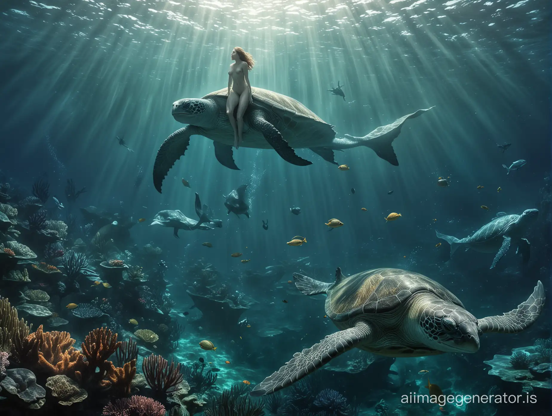 Surreal-Deep-Sea-Scene-with-Naked-Girl-and-Mermaids