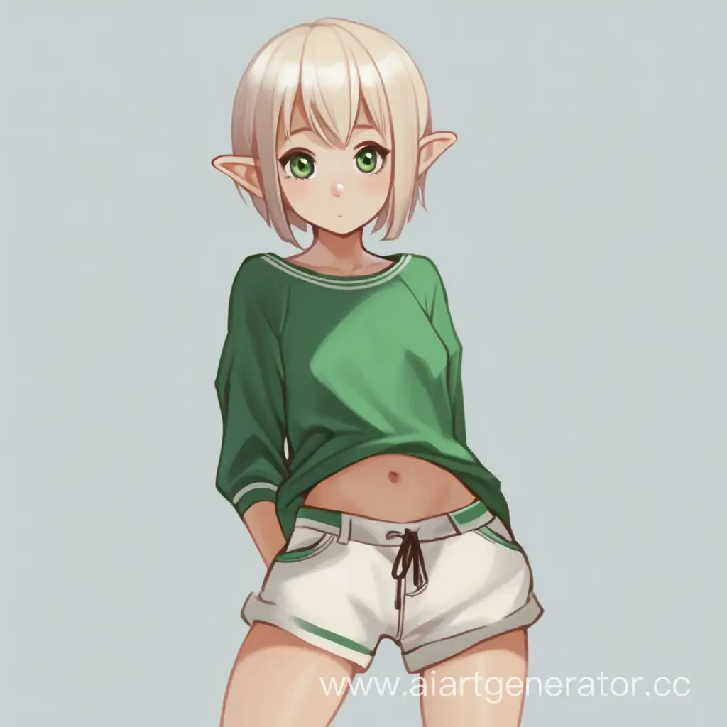 Enchanting-Elf-Maiden-with-Short-Hair-and-Stylish-Shorts
