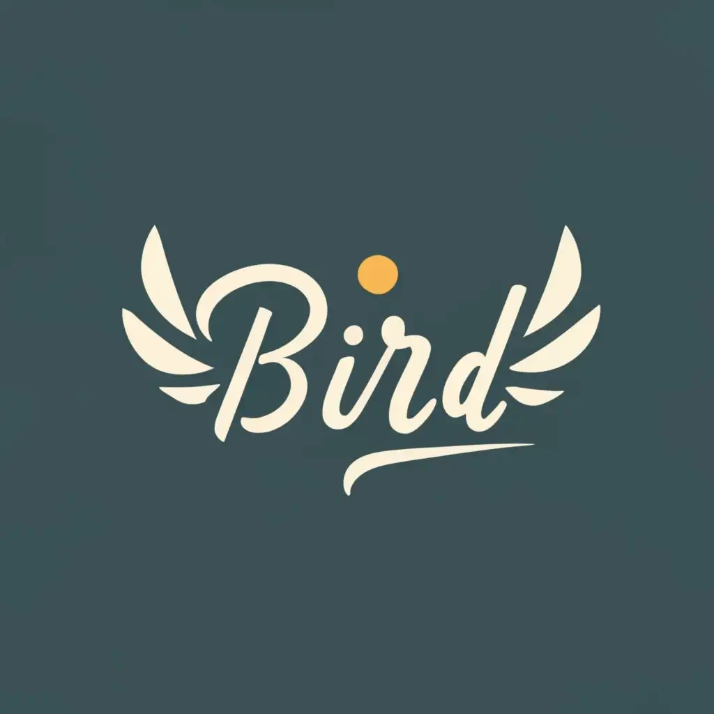 logo, with wings, with the text "bird", typography