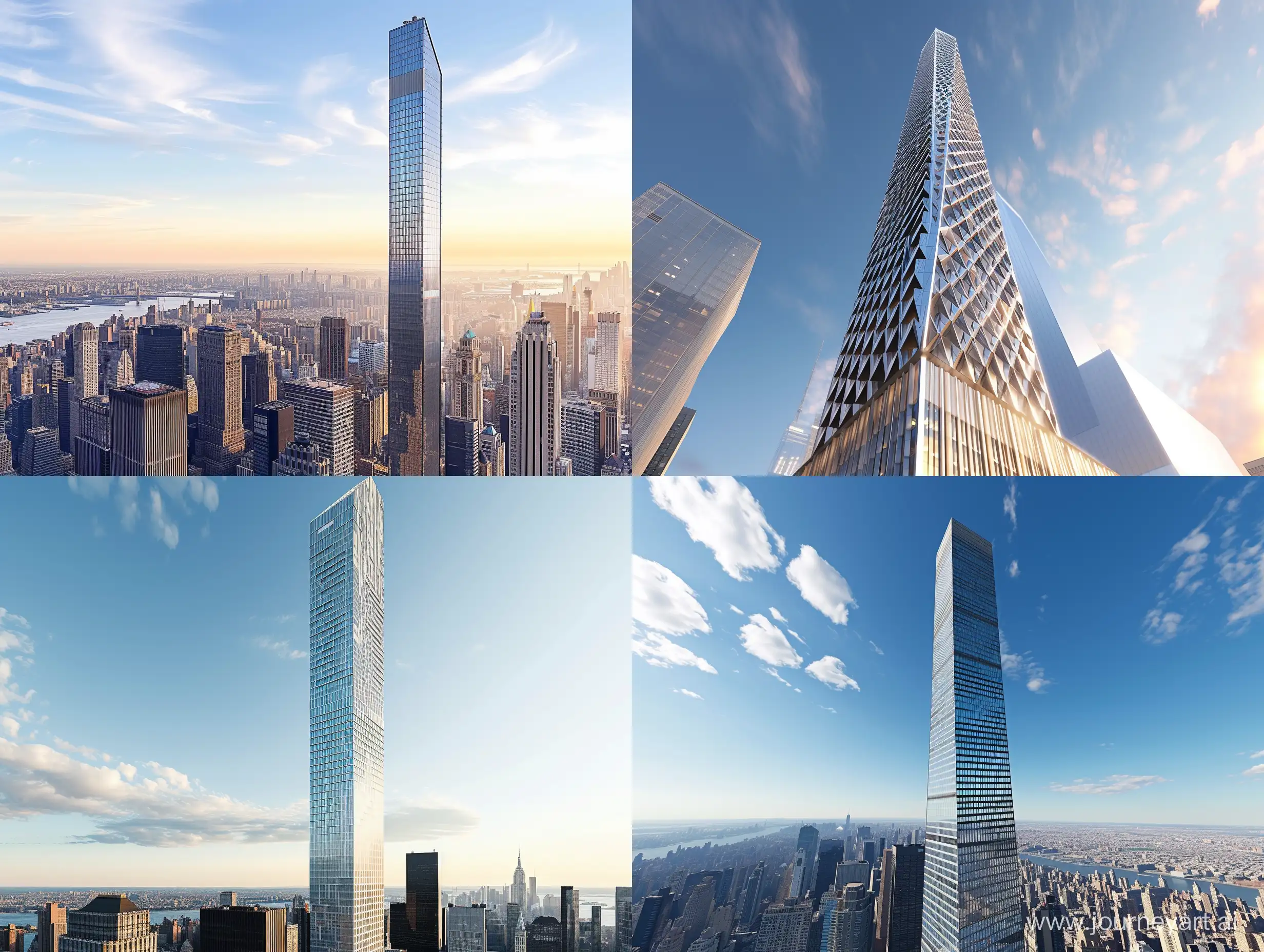 a tall modern skyscraper building concept for new york, very detailed, architecture, accurate, height, design