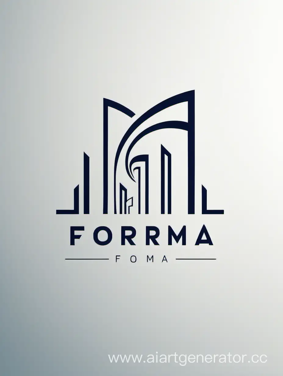 Логотип для архитетурной компании. Название компании ФОРМА. Логотип должен быть в стиле шрифта. Шрифтовой логотип. Необычный дизайн слова ФОРМА

