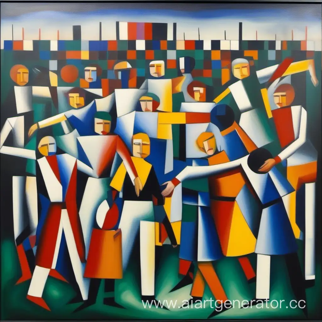 Abstract-Expressionist-Painting-Poetic-Brawl-in-the-Style-of-Malevich