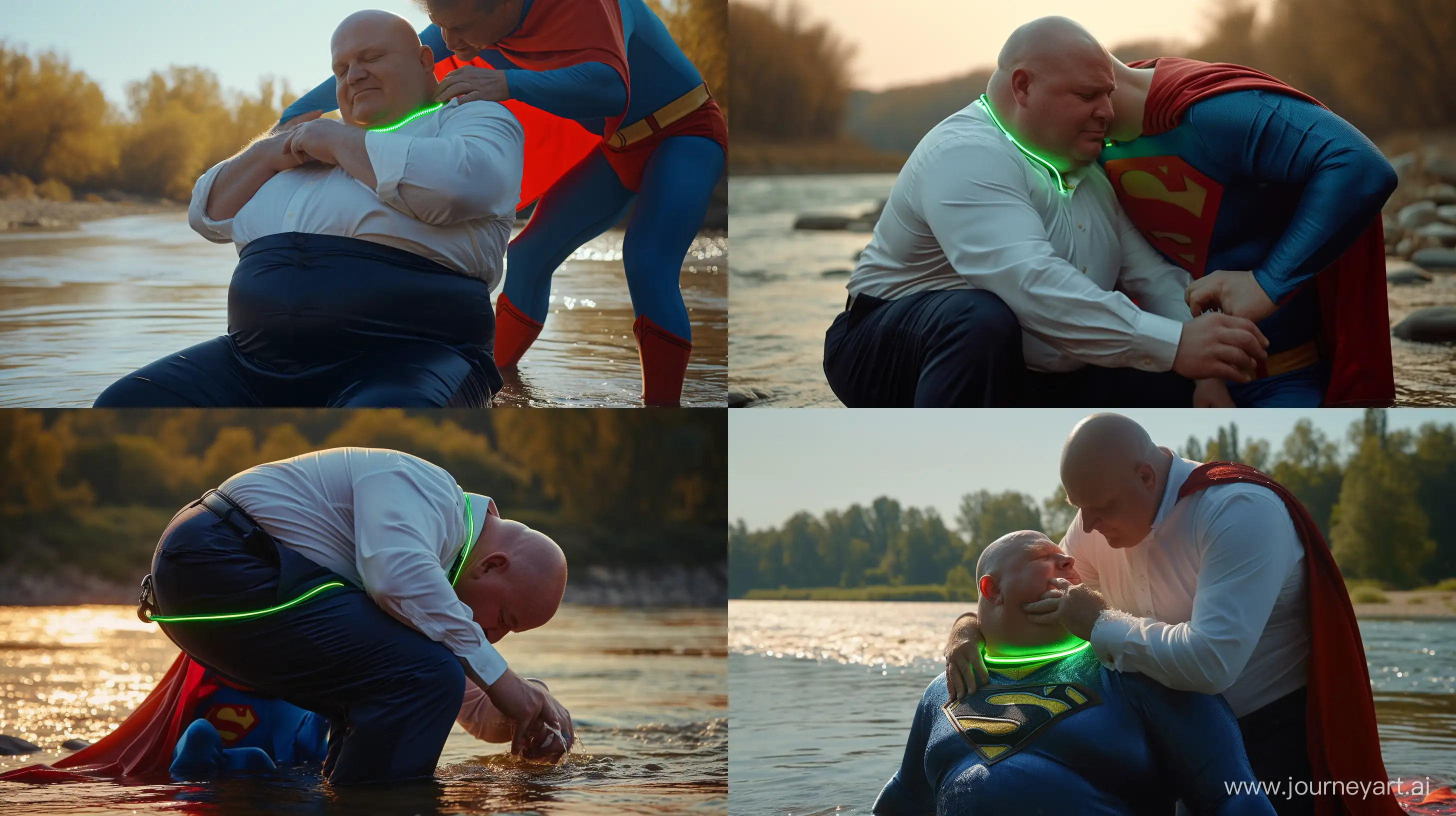 Eccentric-SupermanInspired-Water-Ritual-with-Neon-Collar