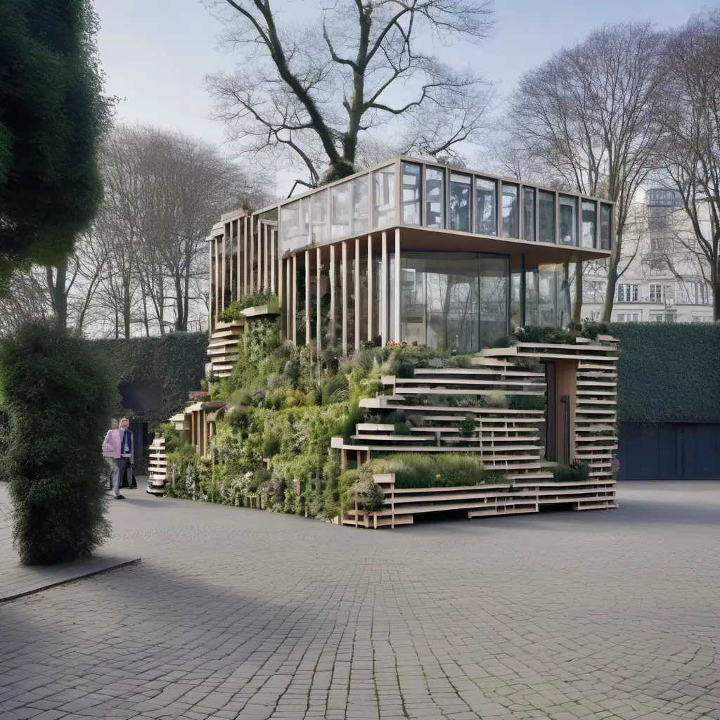Architectural Fusion MVRDVinspired Garden Folly atop Urban Structure