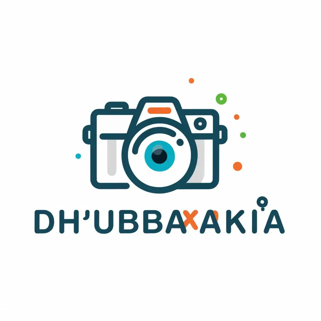 logo, camera
title, with the text "@dhrubaxaikia", typography