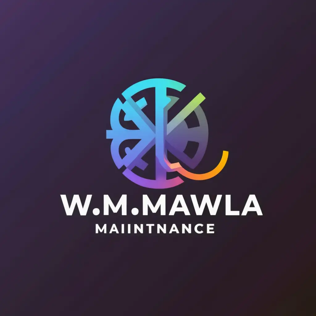 a logo design,with the text "W.M Mawla Maintenance", main symbol:cooling and heating,Moderate,clear background