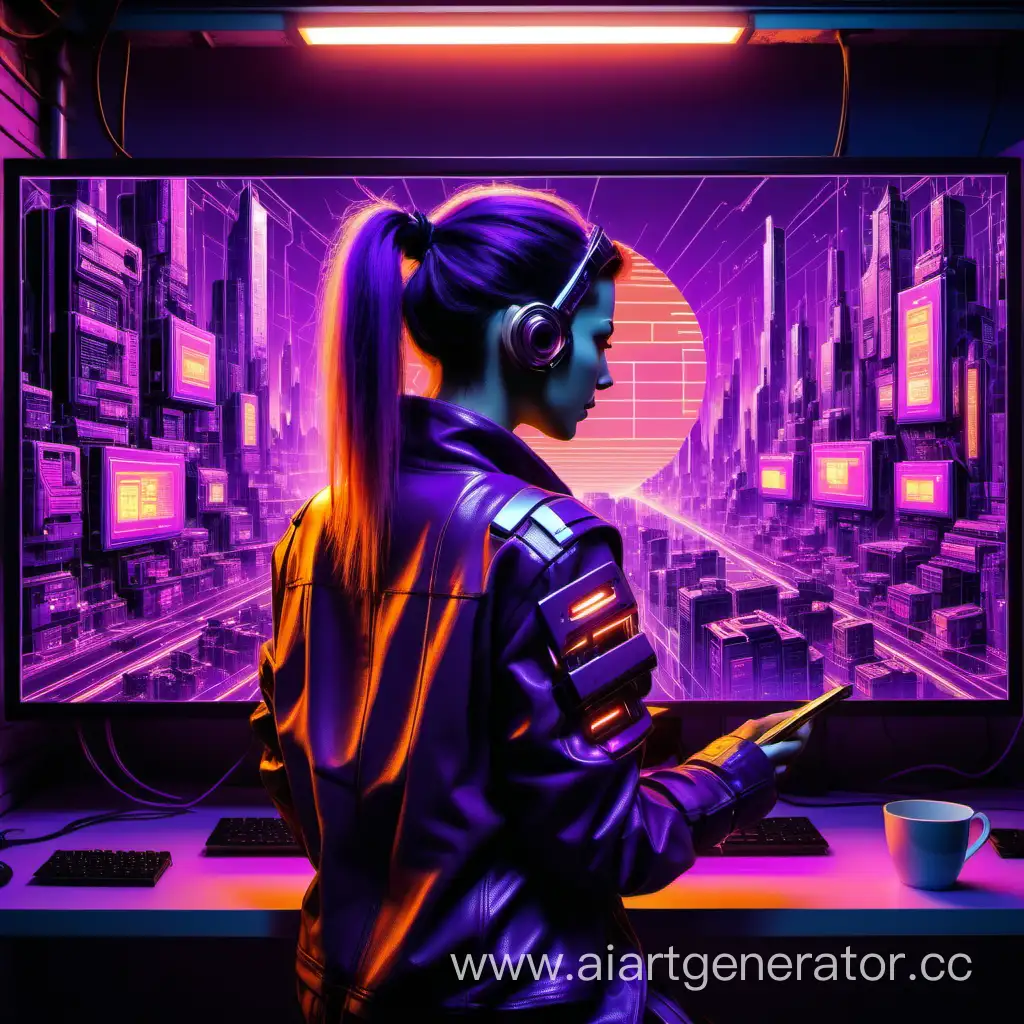 Futuristic-Cyberpunk-Internet-Advertising-Concept-in-PurpleOrange-Hues