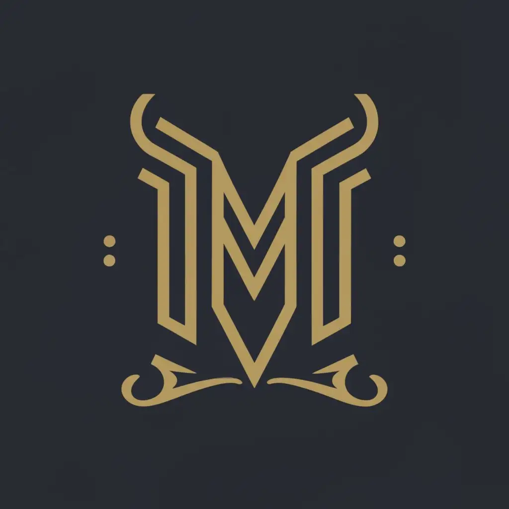 logo, devil letters Morpheus, with the text "MP", typography