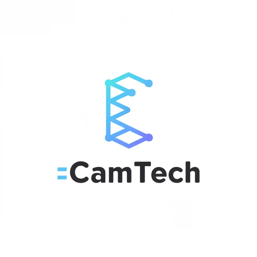 a logo design,with the text 'CamTech', main symbol:a logo representing web development make it a simple 2d illustration in the shape of a C ,Minimalistic,be used in Technology industry,clear background