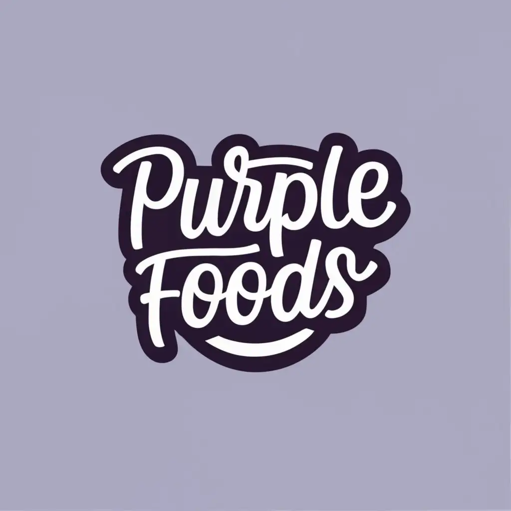 logo, food, with the text "purple foods", typography, be used in Restaurant industry