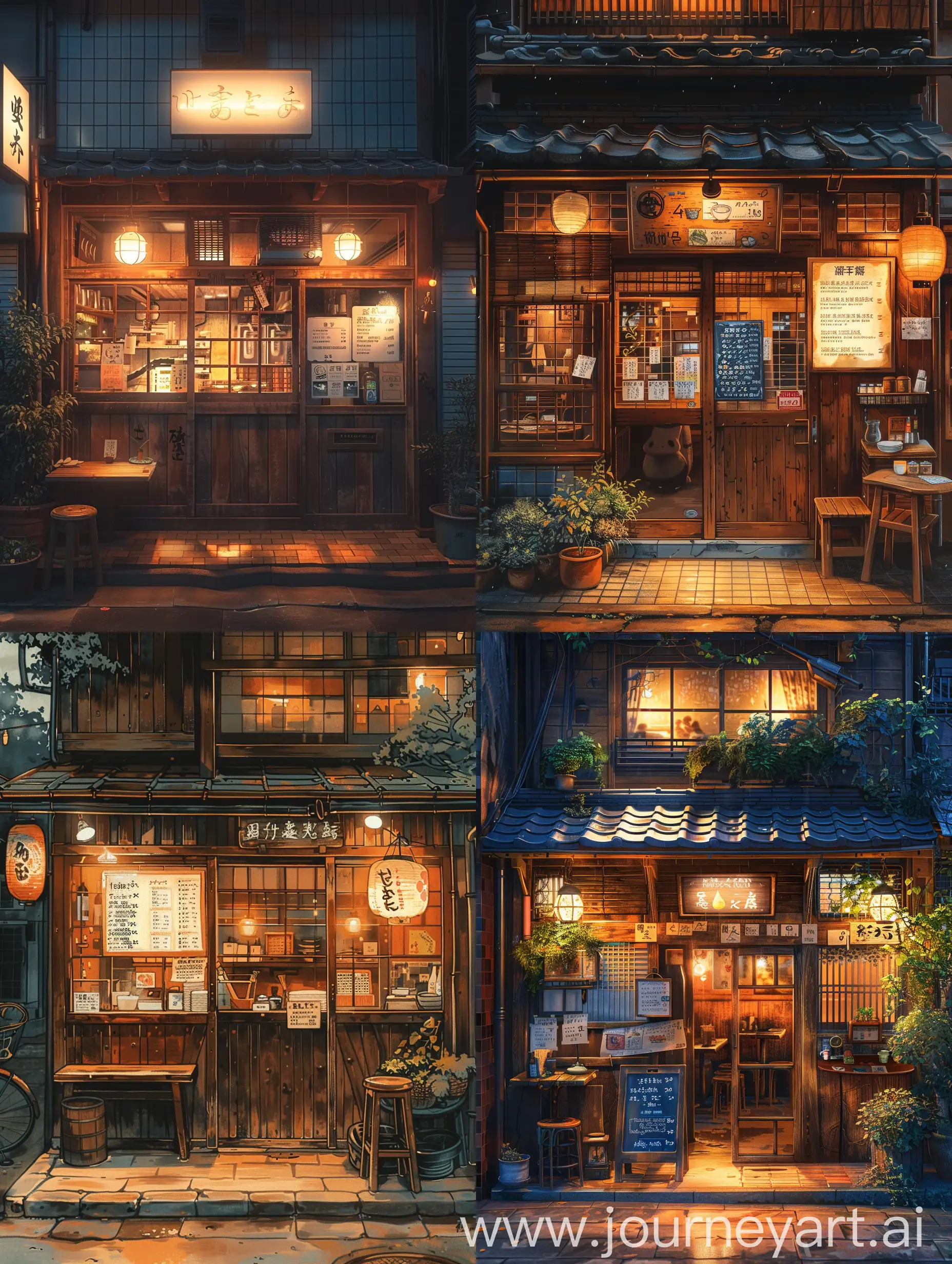 Japanese-LateNight-Restaurant-Interior-Hayao-Miyazaki-Manga-Style