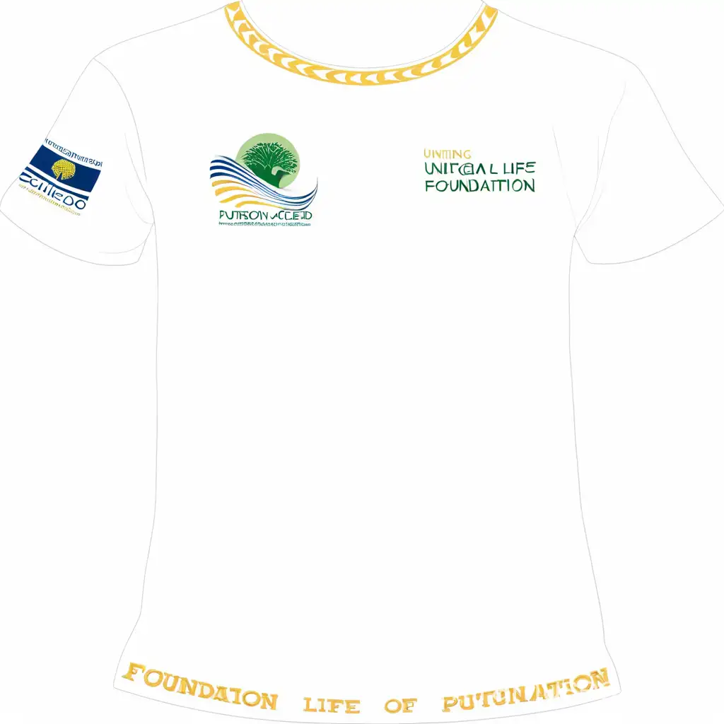 Integral Union for Life Foundation Tshirt Design Serene Green Theme with Local Roots and Futuristic Motifs