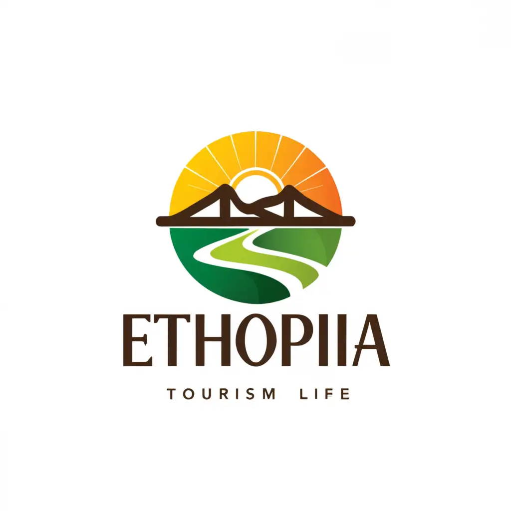 a logo design,with the text "Visit Ethiopia", main symbol:Source of Life with Nile,Moderate,be used in Travel industry,clear background