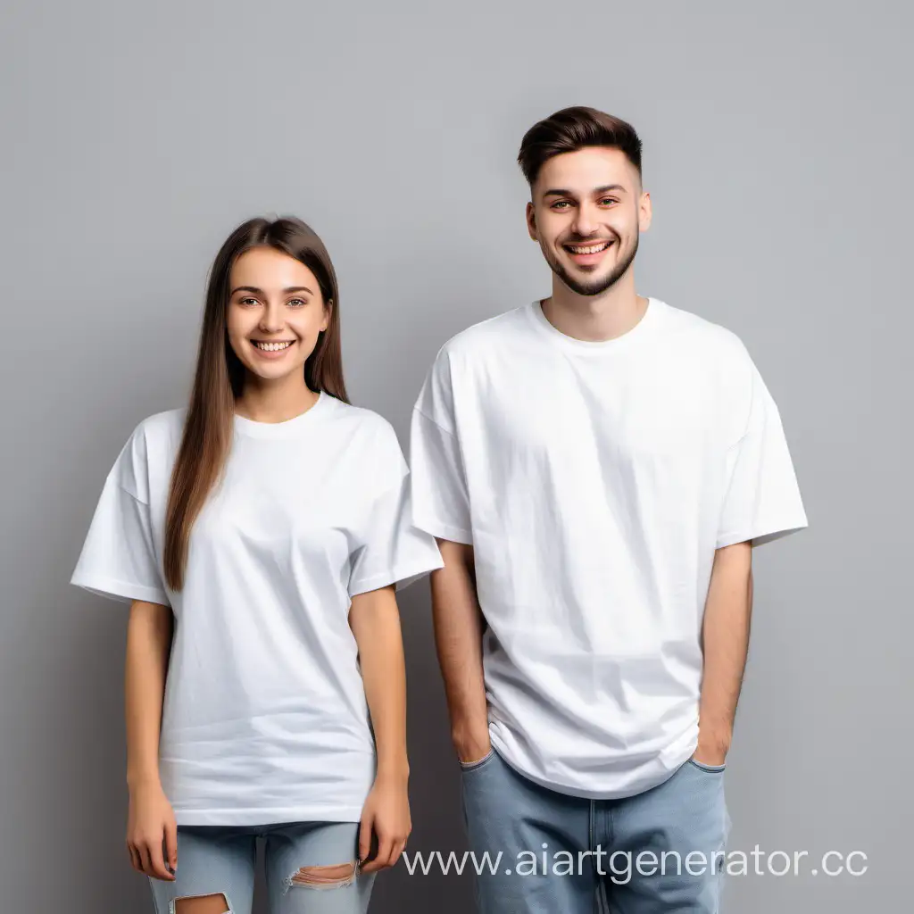 Joyful-Couple-in-Plain-White-Oversized-TShirts-Smiling-Together