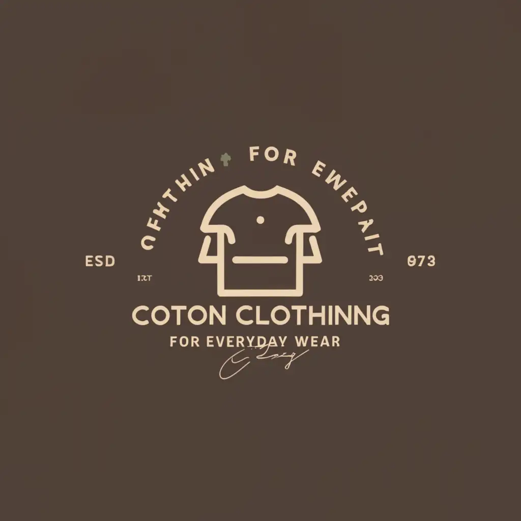 a logo design,with the text "Cotton clothing for everyday wear, simple, comfortable, cozy.", main symbol:T-shirt city,Минималистичный,be used in Розничная торговля industry,clear background