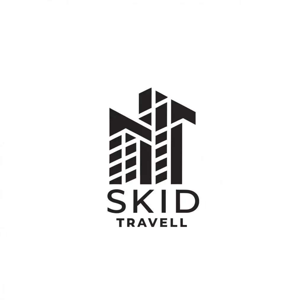 a logo design,with the text "Skid", main symbol:Building,Moderate,be used in Travel industry,clear background