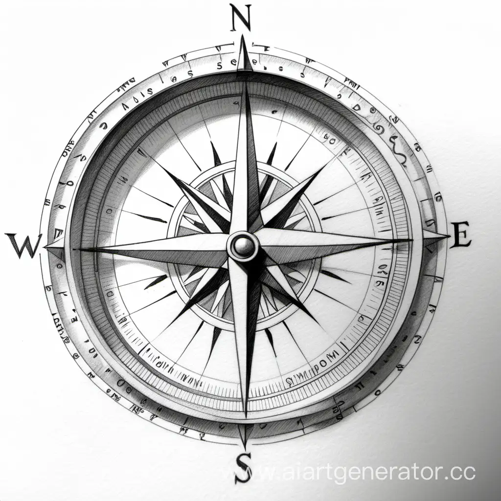 Detailed-Compass-Sketch-Drawing-for-Navigation-Enthusiasts
