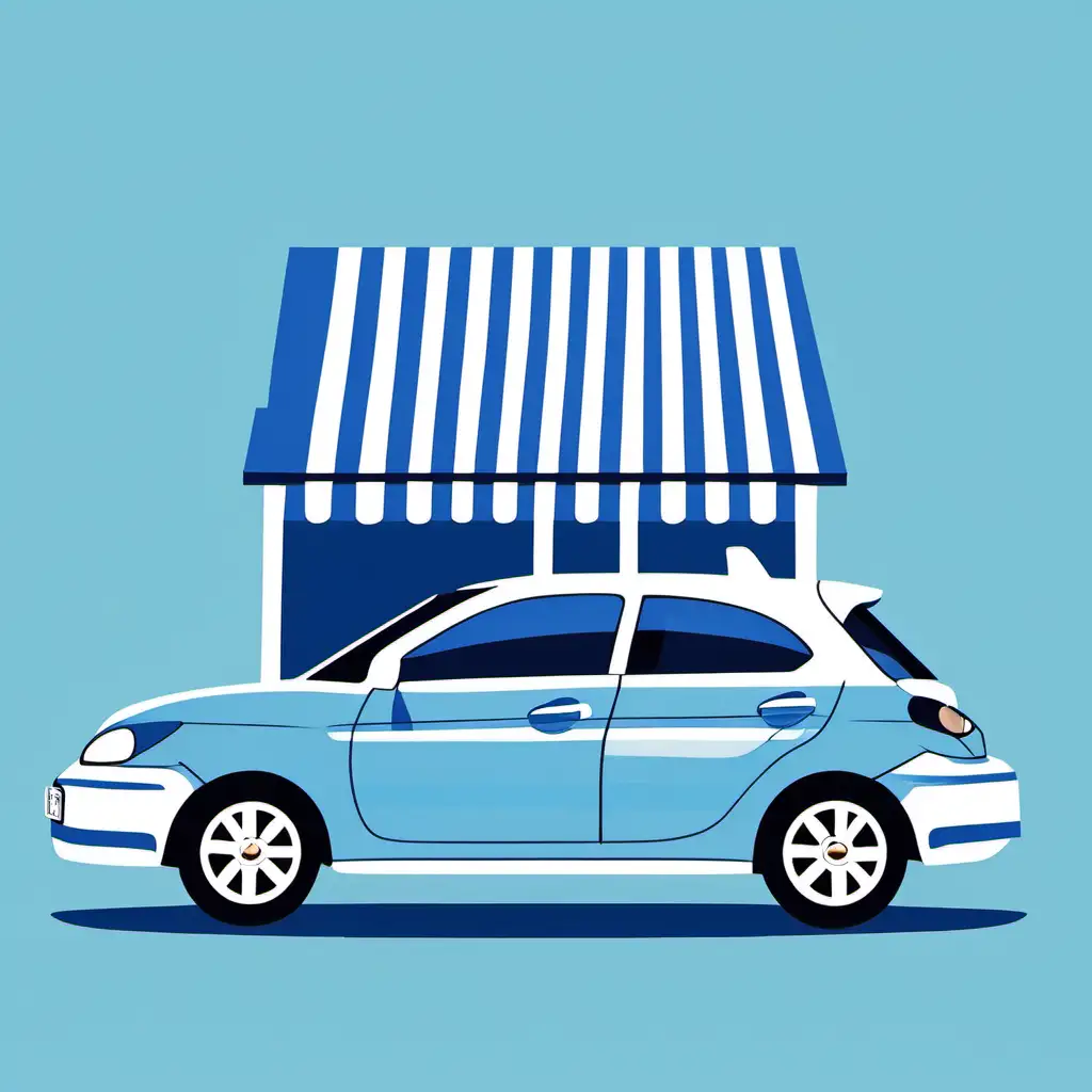 car share blue and white