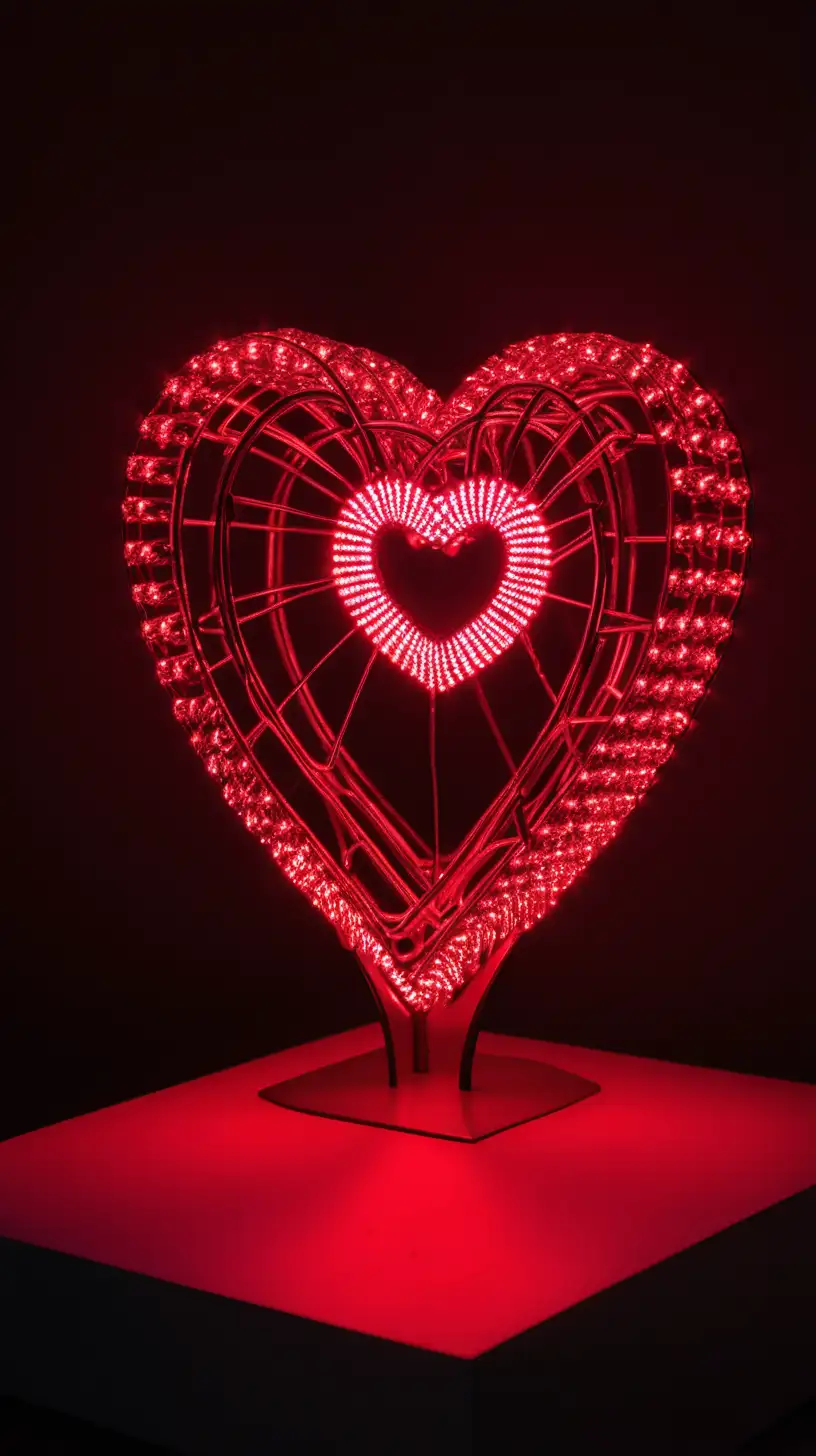 Romantic LED Red Heart Euphoria for Couples in the Dark