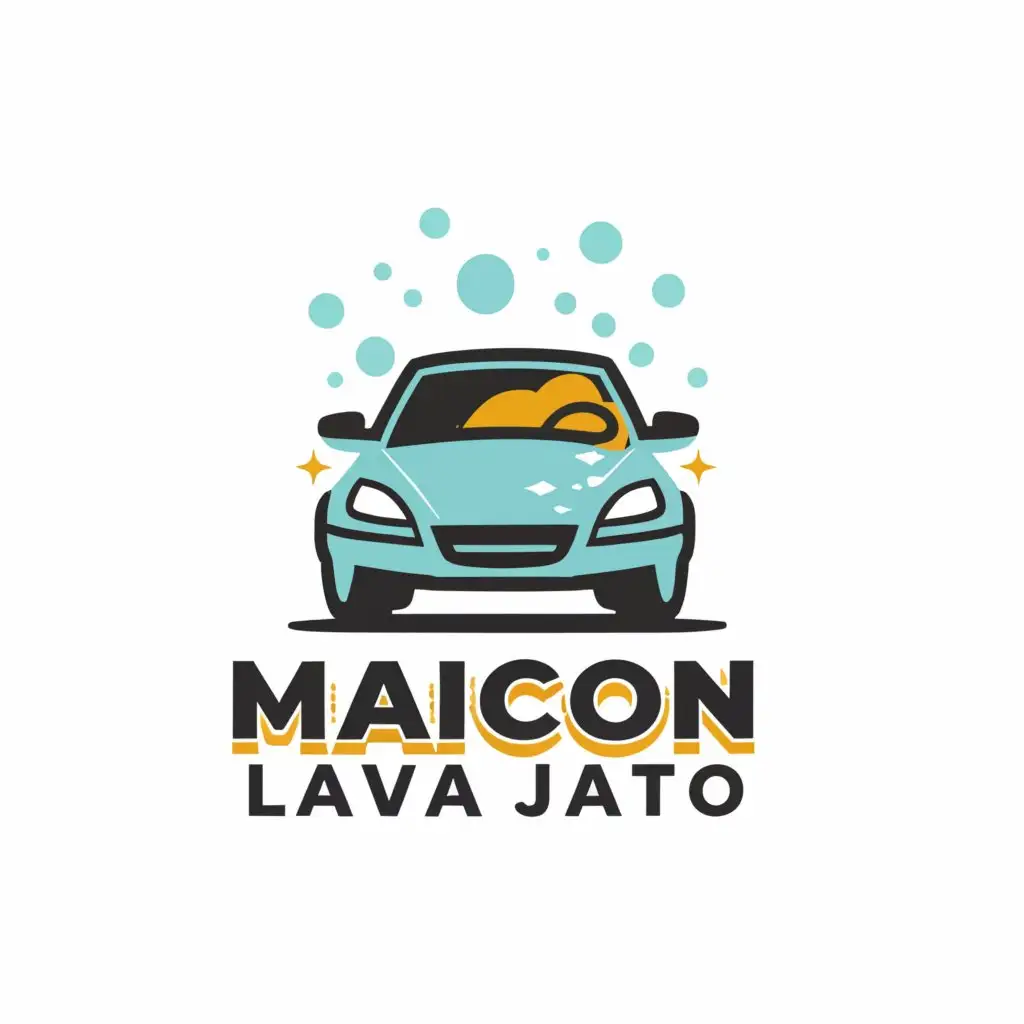 a logo design,with the text "Maicon Lava Jato", main symbol:Car wash,Moderate,clear background
