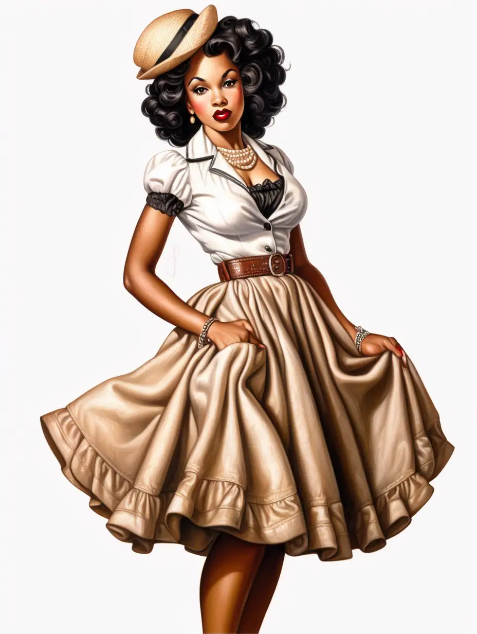 African American Harlem Renaissance PinUp Girl Portrait
