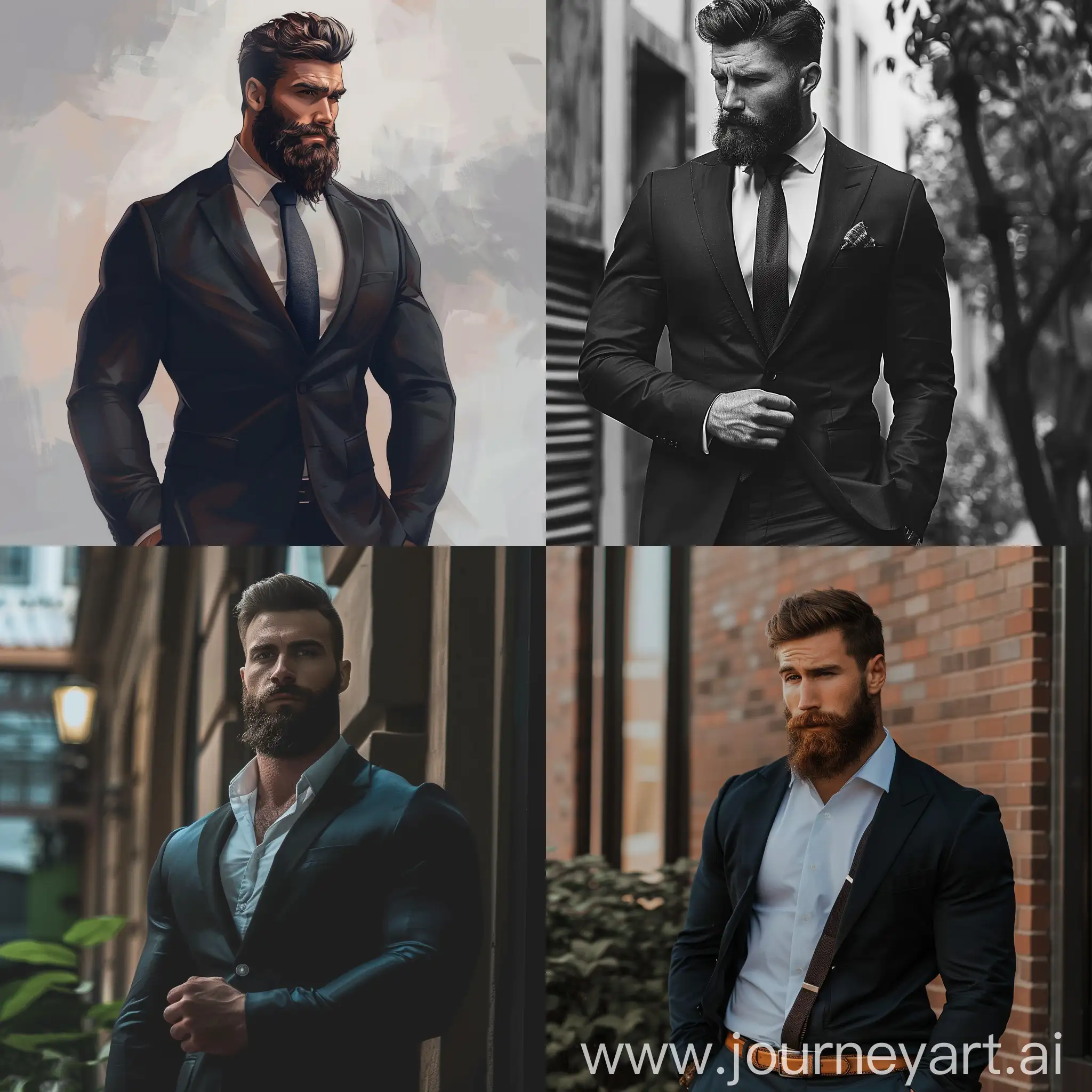 Alpha-Male-in-Stylish-Suit-with-Masculine-Beard-Anime-Aesthetic