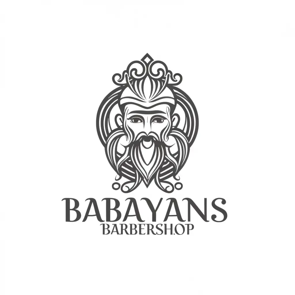 LOGO-Design-For-Babayans-Barbershop-Intricate-Babayan-Symbol-in-Beauty-Spa-Industry