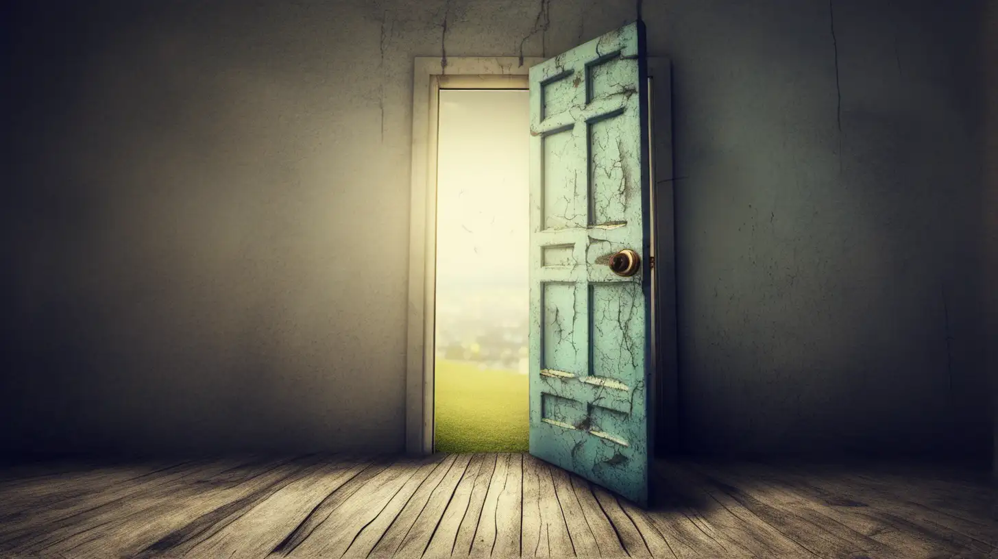 open doors to new opportunities from sad place to happy place 