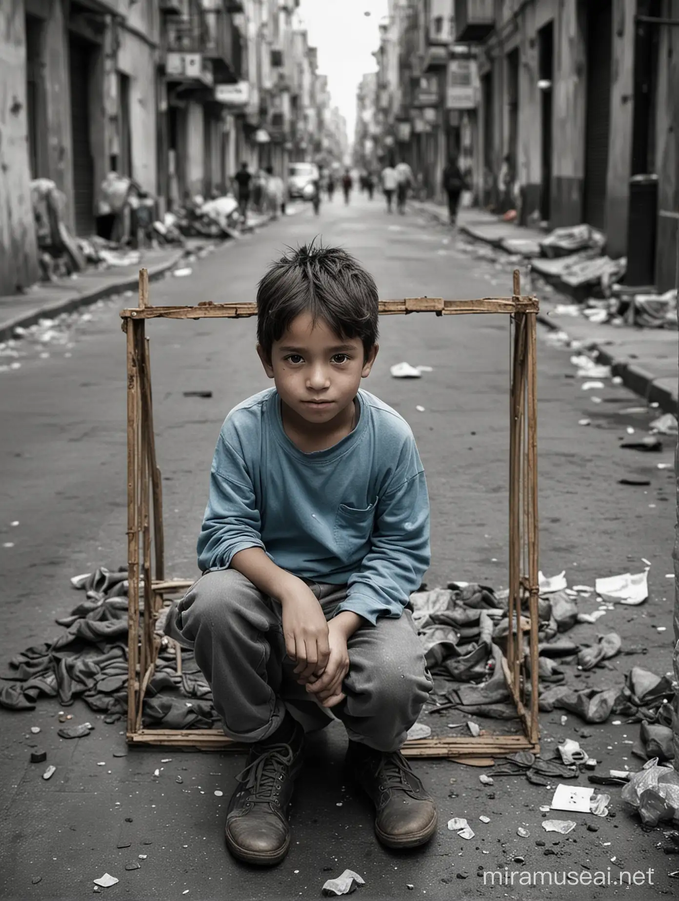 Child Labor and Dreams Resilience Amidst Hardship in Conceptual Art