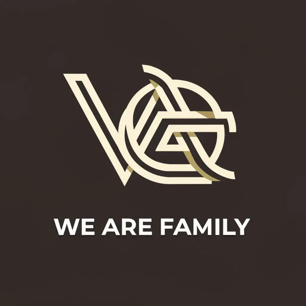 a logo design,with the text "WAF", main symbol:WE ARE FAMILY,Minimalistic,clear background