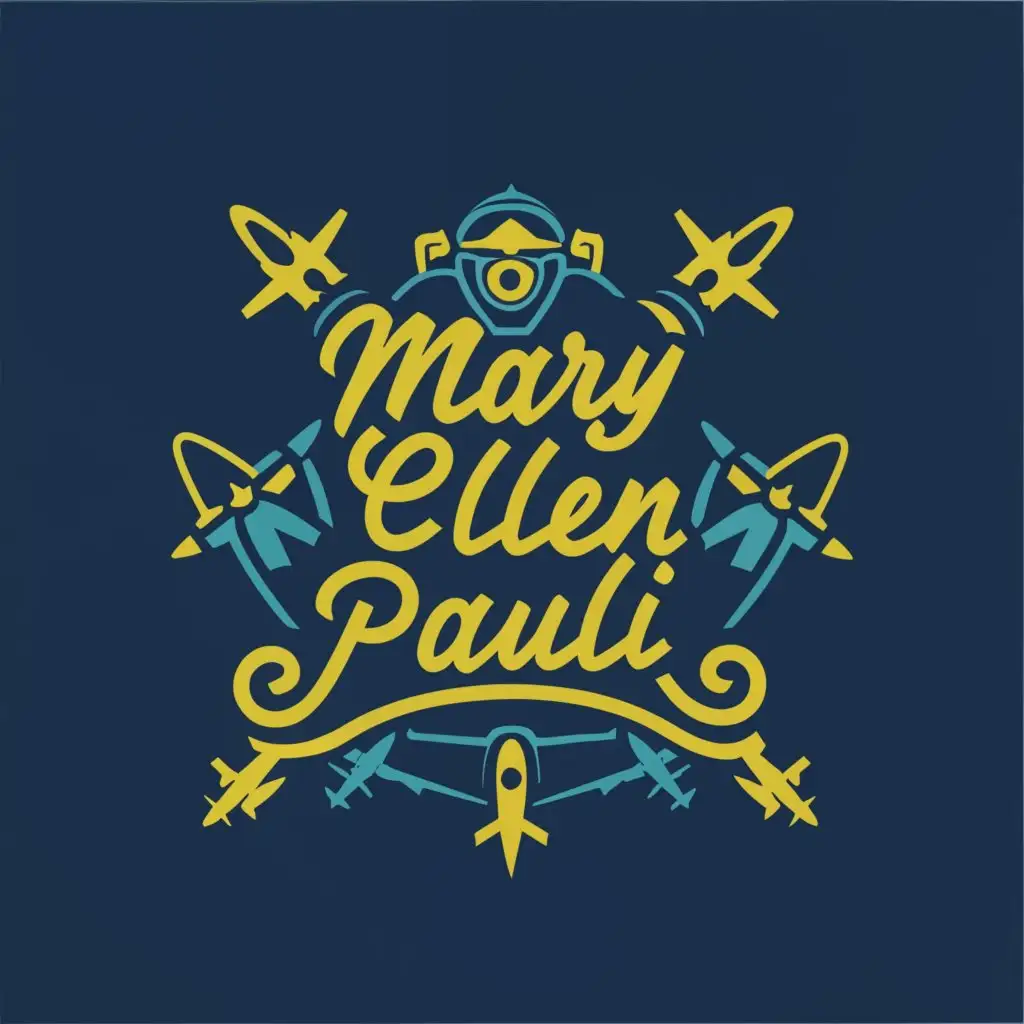 LOGO-Design-for-Mary-Ellen-Pauli-Vibrant-Blue-and-Yellow-Emblem-for-Childrens-Book-Cover