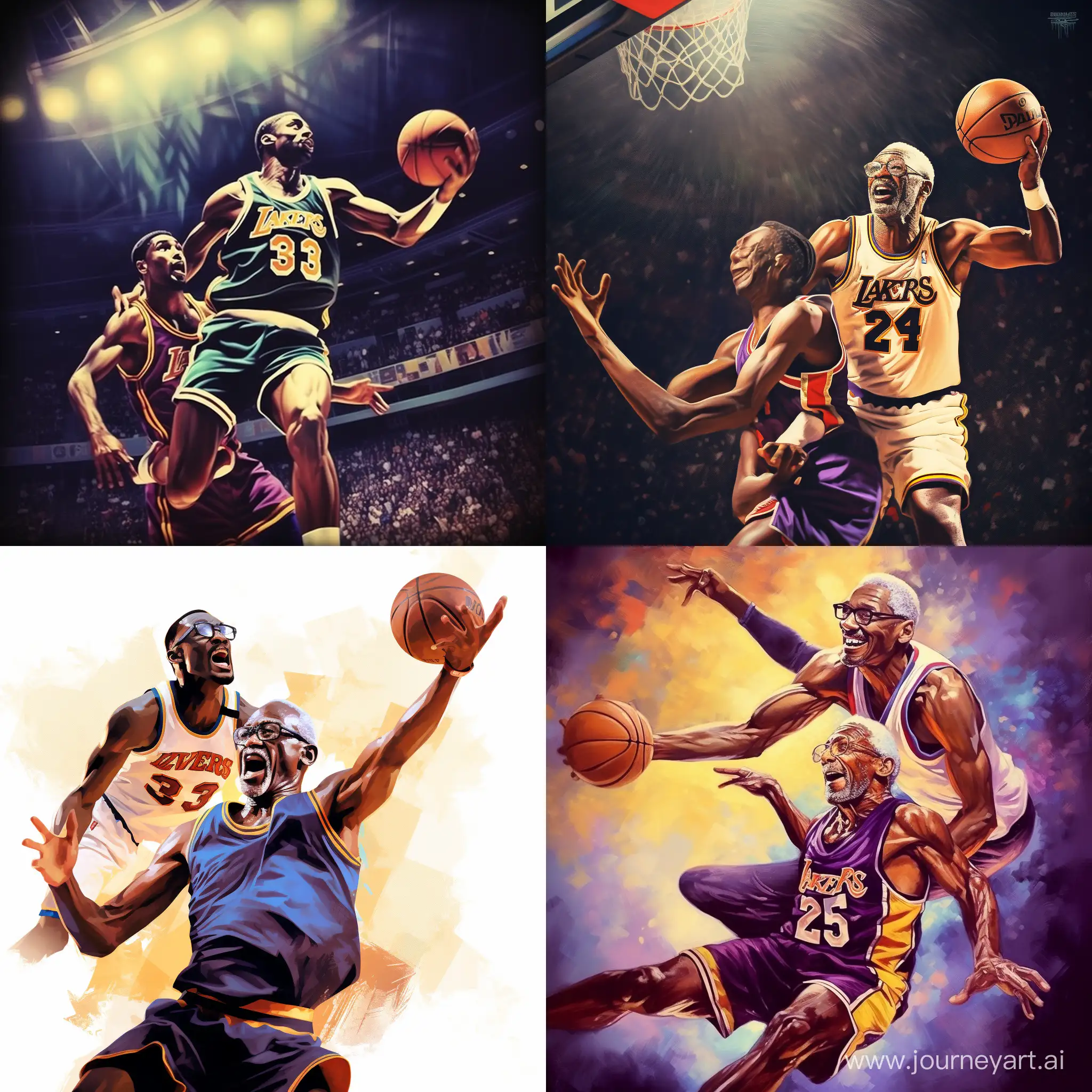 Kobe-Bryant-Dominates-with-a-Thunderous-Dunk-Over-Basketball-Legend-Bill-Russell