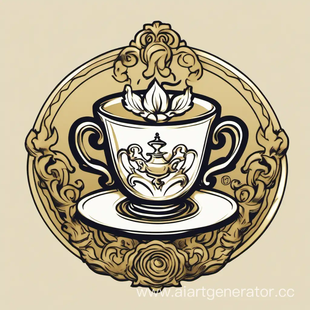 эмблема для гильдии кружка чая

