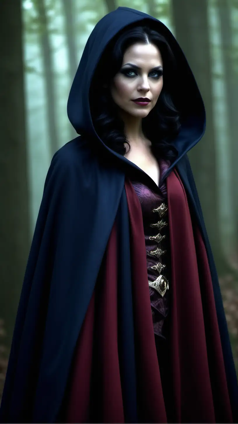Young ReginaInspired Fantasy Woman in Enchanting Cloak