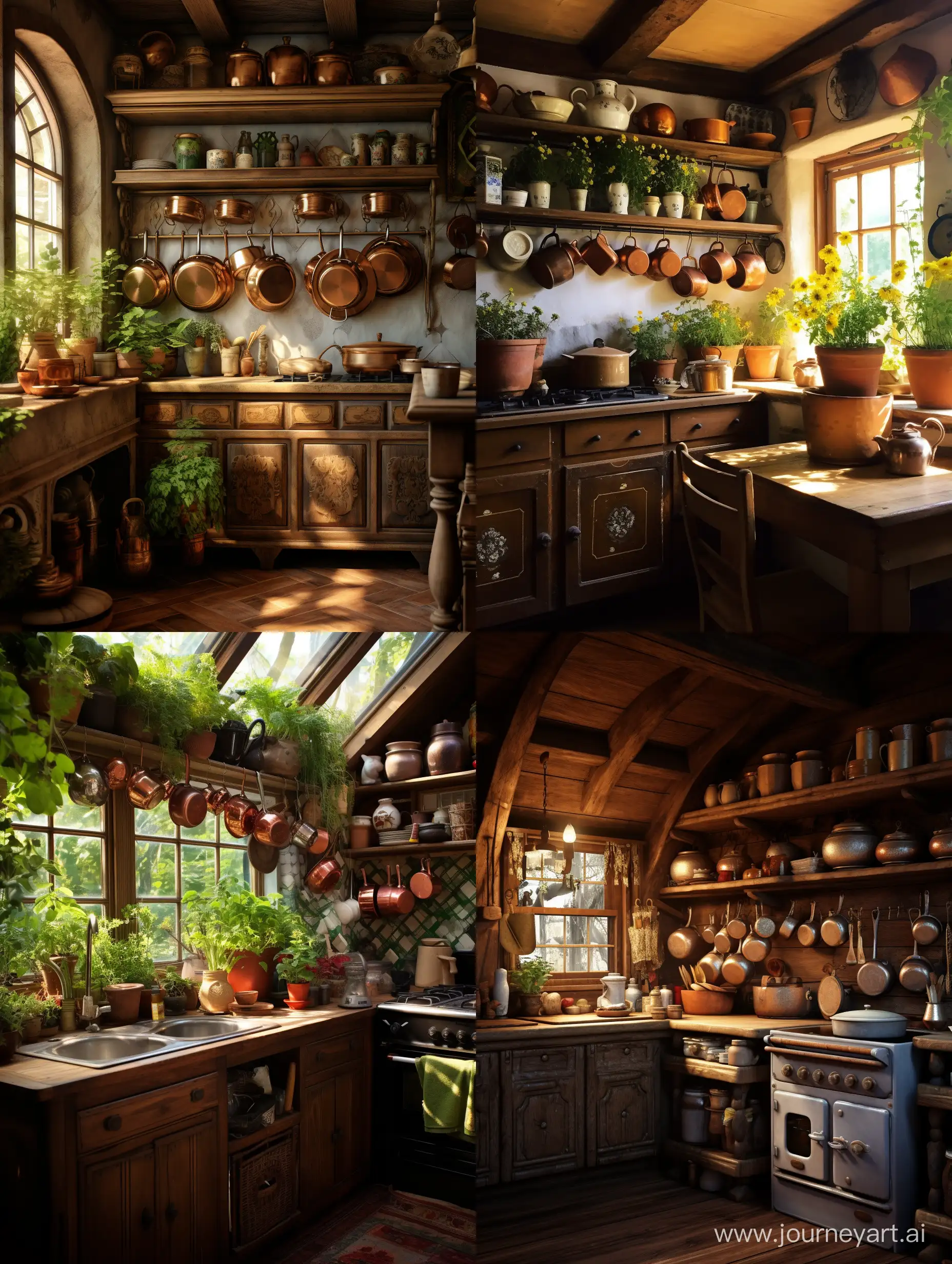 Warm-and-Cozy-Kitchen-with-Pots-Artistic-Scene-in-34-Aspect-Ratio